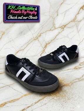 G by GUESS Olimpia Black Gold White Sneakers - Women's 8.5